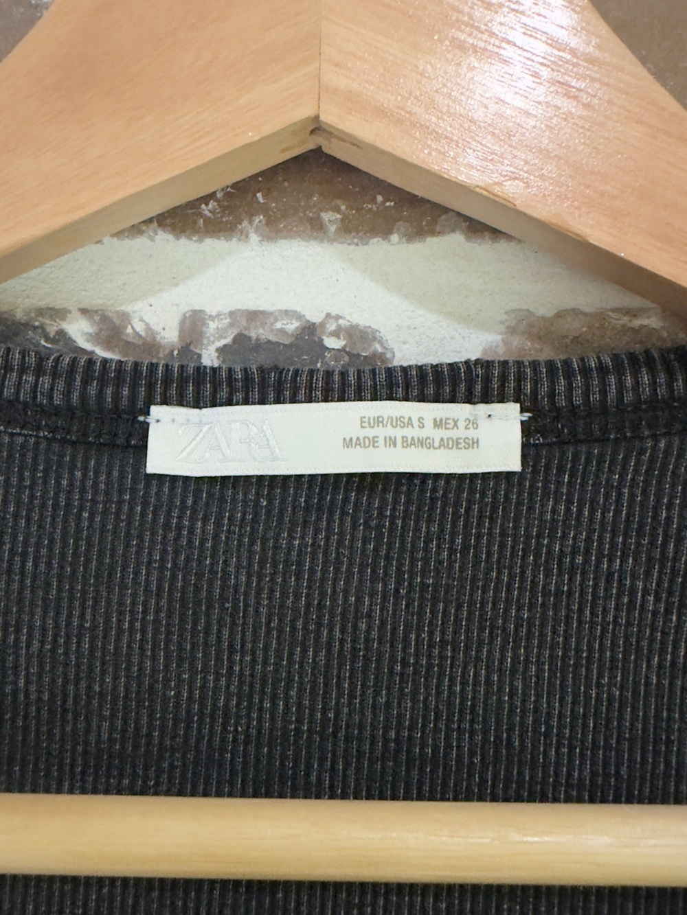 Zara Black Washed Ribbed Tank Top - Picture 3 of 5